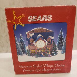 Sears Victorian Styled Village Clocks Wendy's Green House Christmas Village